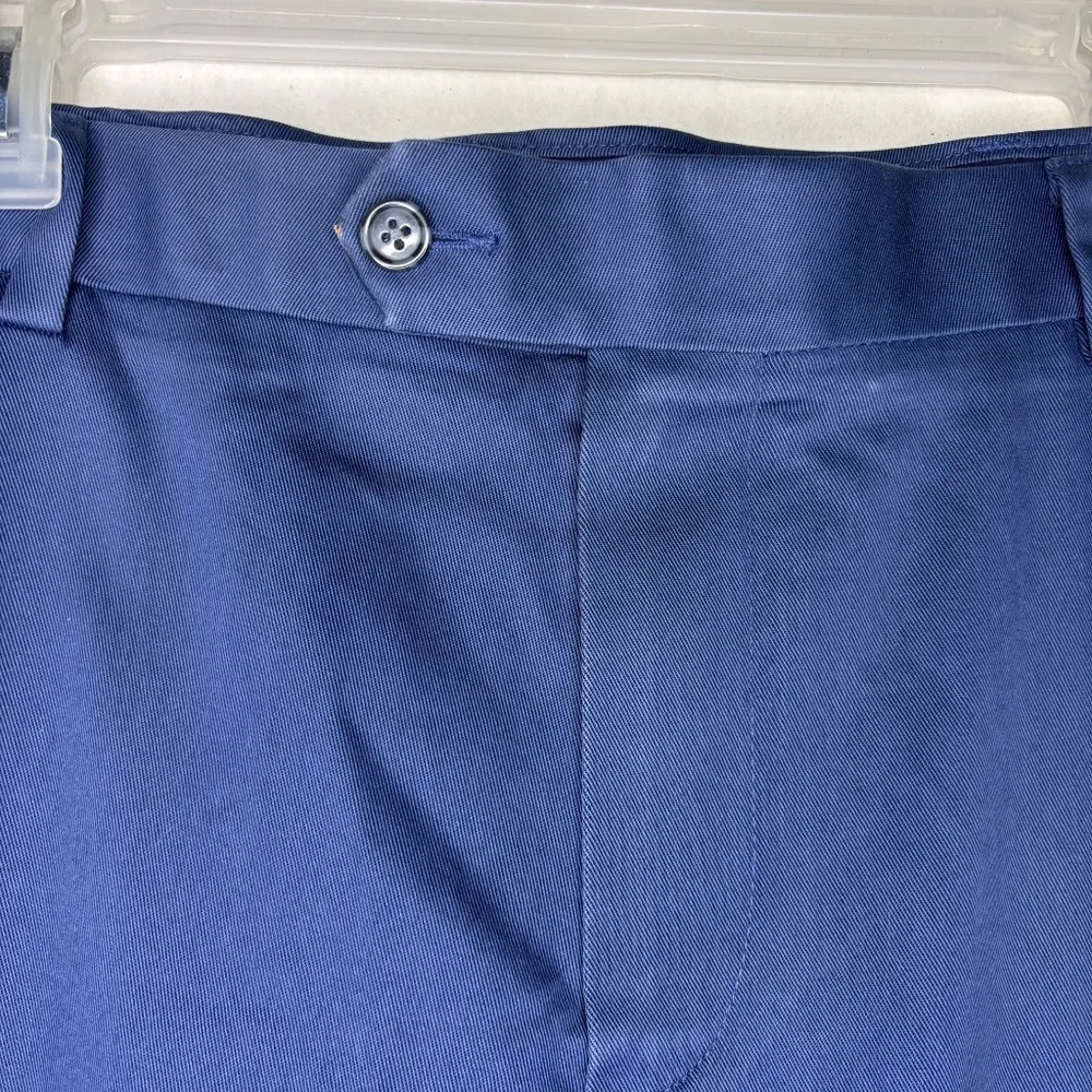 Roundtree & York Mens Travel Smart Core Comfort Blue Work Style Pants Size 38x30